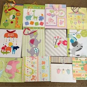 80 Gift Bags - Assortment of Sizes and Types - New or Used Once